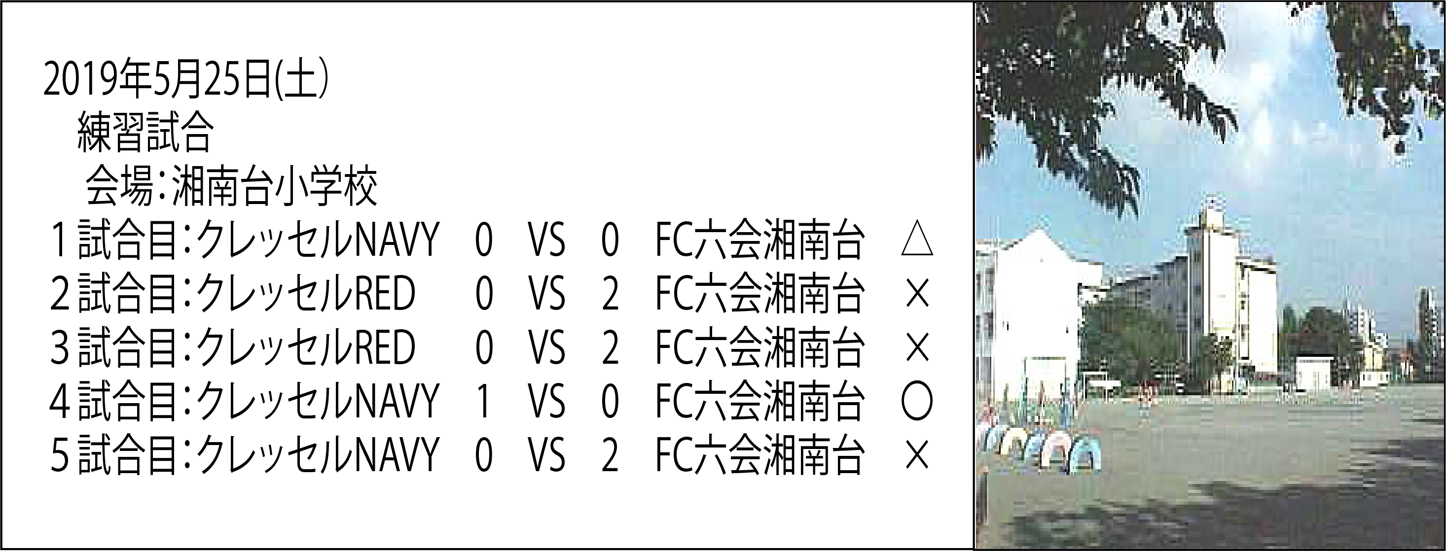 5年生　5月25日　練習試合：FC六会湘南台